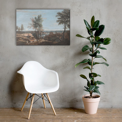 Extensive Pastoral Landscape - Marco Ricci - 1676–1730 - Canvas Museum quality 7746303