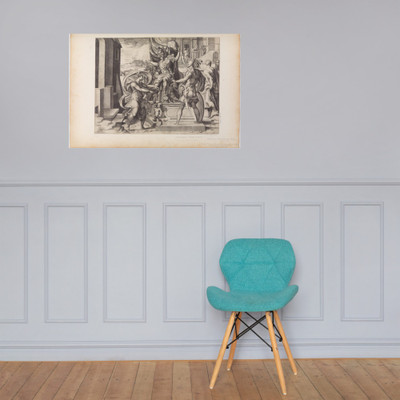 Alexander Enthroned - Giulio Bonasone - ca. 1527 - Paper Poster Museum quality 7724941