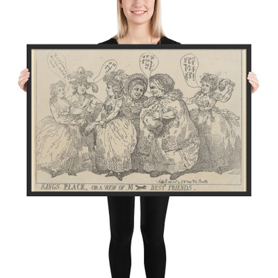 Kings Place, or a View of M [Fox's] Best Friends - Thomas Rowlandson - April 22, 1784 - Matte Paper Framed Poster Museum quality 7748643