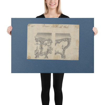 Frames for Marble Slabs, in Chippendale Drawings, Vol. I - Thomas Chippendale - 1754 - Canvas Museum quality 7748154