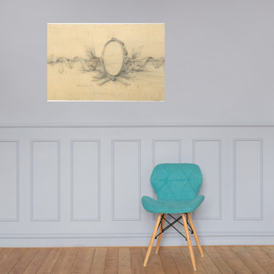 Design for Cartouche - Anonymous, French, 18th century - 18th century - Photo Paper Poster Museum quality 7738776