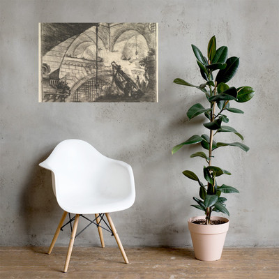 The Arch with a Shell Ornament, from Carceri d'invenzione (Imaginary Prisons) - Giovanni Battista Piranesi - ca. 1749–50 - Paper Poster Museum quality 7737855