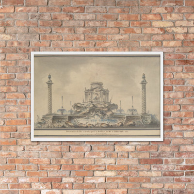 Design for the Fireworks Display in Paris for the Birth of the Dauphin in 1781 - Louis Gustave Taraval - 1781 - Photo Paper Framed Poster Museum quality 7743390