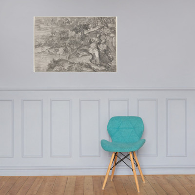 Augustus and the Tiburtine Sibyl - Marco Angolo del Moro - 1557–86 - Paper Poster Museum quality 7744273