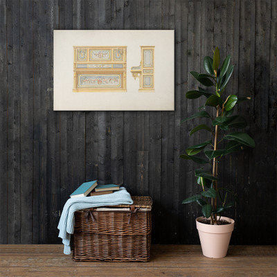 Design for a Piano - Anonymous, French, 19th century - 19th century - Canvas Museum quality 7740480