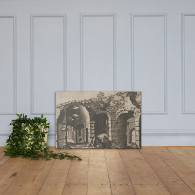Ruins with Arched Vaults, from the series Roman Ruins and Buildings - Johannes van Doetecum I - 1562 - Canvas Museum quality 7739059