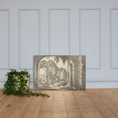 Roman Ruins - Wenceslaus Hollar - 1673 - Canvas Museum quality 7740962