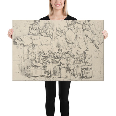 Songs: "A Blessing unknown to ambition & Pride" - Henry Thomas Alken - 1822 - Canvas Museum quality 7746936