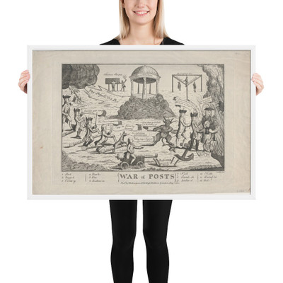 La Grand Bretagne Mutilé; Das Verstümelte Britanien [Great Britain Mulitated] - Anonymous, Dutch, 18th century - 1780–89 - Photo Paper Framed Poster Museum quality 7740776