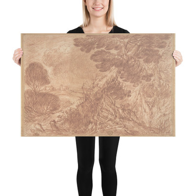 Landscape - Anonymous, Italian, first half of the 18th century - 18th century - Paper Poster Museum quality 7743003