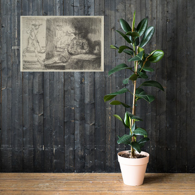 The Golf-Player - Rembrandt (Rembrandt van Rijn) - 1654 - Paper Poster Museum quality 7747248