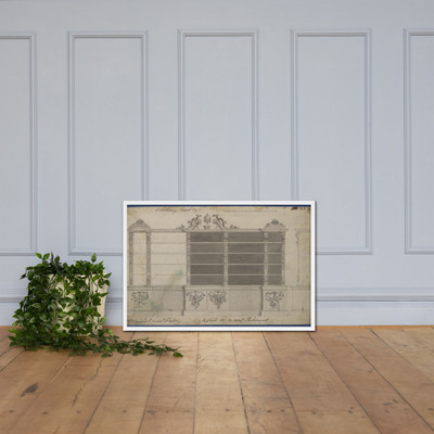 Library Bookcase, from Chippendale Drawings, Vol. II - Thomas Chippendale - 1760 - Photo Paper Framed Poster Museum quality 7748549
