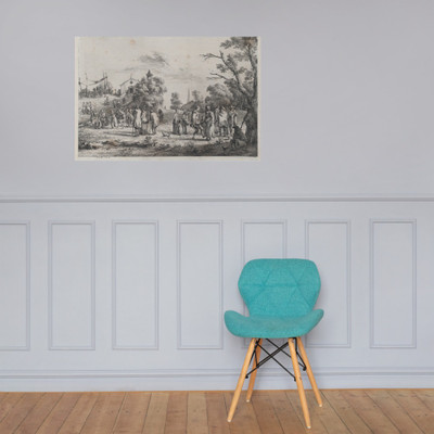 Village Festival - Jean Jacques de Boissieu - 1773 - Paper Poster Museum quality 7745844