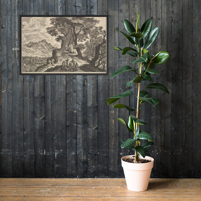 Landscape with Tobias and the Angel and Gypsies - Aegidius Sadeler II - Matte Paper Framed Poster Museum quality 7723359