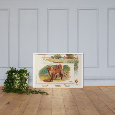 Fox, from Quadrupeds series (N41) for Allen & Ginter Cigarettes - Allen & Ginter - 1890 - Photo Paper Framed Poster Museum quality 7748500