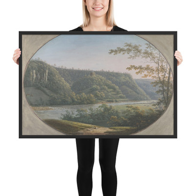 View of the Round Howe near Richmond, Yorkshire, England - George Cuit the Elder - 1788 - Matte Paper Framed Poster Museum quality 7743968