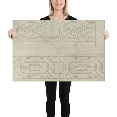 Chinese Railing, from Chippendale Drawings, Vol. II - Thomas Chippendale - 1754 - Canvas Museum quality 7724974