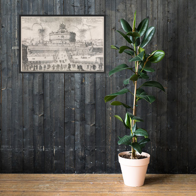 The Girandola at the Castel Sant'Angelo, Rome, 1692 - Giovanni Battista Falda - 1692–1702 - Photo Paper Framed Poster Museum quality 7743387