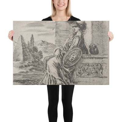 Pallas, from 'Game of Mythology' (Jeu de la Mythologie) - Stefano della Bella - 1644 - Canvas Museum quality 7704390
