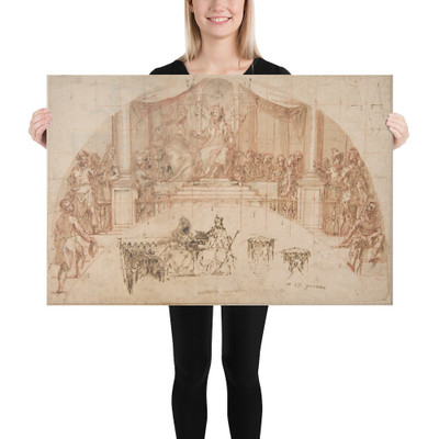 The Coronation of Esther - Carlo Urbino - 1510–85 - Canvas Museum quality 7744511