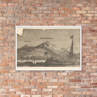 Drachenfels and Lowenburg - Wenceslaus Hollar - 1652–77 - Photo Paper Framed Poster Museum quality 7740091