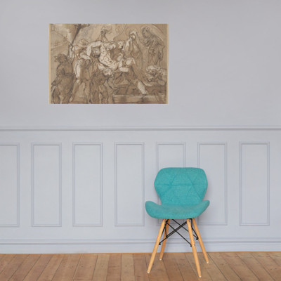 Entombment of Christ - Anonymous, Italian, Roman-Bolognese, 17th century - 17th century - Photo Paper Poster Museum quality 7746072