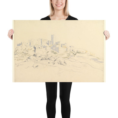 The Acropolis from the Areopagus, Athens - Thomas Hartley Cromek - April 24, 1846 - Paper Poster Museum quality 7743995