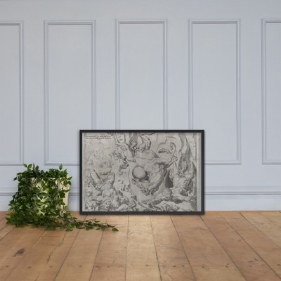 The World Perishing Together with Knowledge and Love, from The Unrestrained World, plate 4 - Dirck Volckertsz Coornhert - 1550 - Photo Paper Framed Poster Museum quality 7740298