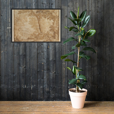 Landscape with Figures - Anonymous, Italian, 17th century - 17th century - Photo Paper Framed Poster Museum quality 7743075