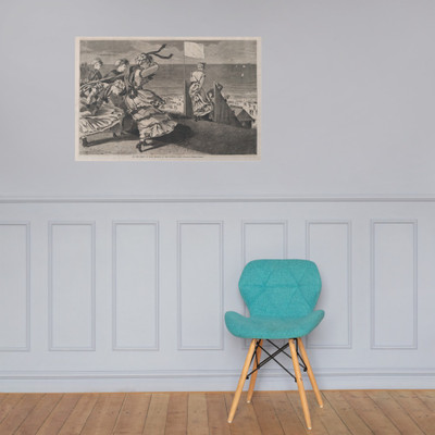 On the Bluff at Long Branch, at the Bathing Hour (Harper's Weekly, Vol. XIV) - Winslow Homer - August 6, 1870 - Paper Poster Museum quality 7723333