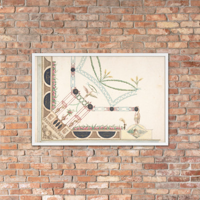 Design for a Ceiling - Anonymous, Italian, first half of the 18th century - 18th century - Photo Paper Framed Poster Museum quality 7745711