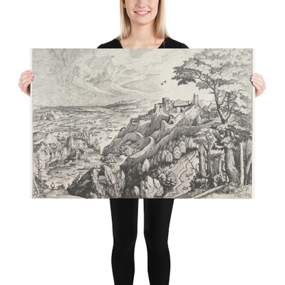 St. Jerome in the Wilderness (S. Hieronymus in Deserto) from The Large Landscapes - Johannes van Doetecum I - ca. 1555–56 - Paper Poster Museum quality 7747006