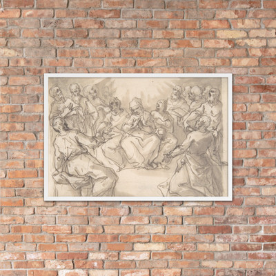 The Descent of the Holy Ghost - Hans Rottenhammer, I - late 16th–early 17th century - Photo Paper Framed Poster Museum quality 7747545