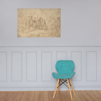 Skirmish - Anonymous, Italian, 16th century - 16th century - Paper Poster Museum quality 7743060