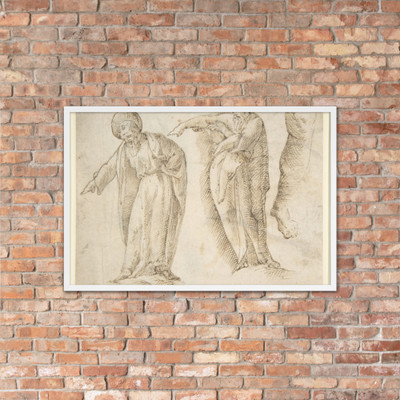 Studies for the Standing Figure of a Bearded Man - Anonymous, Italian, 16th century - 1530–50 - Matte Paper Framed Poster Museum quality 7744794