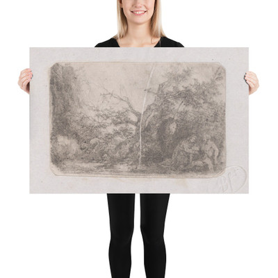 Le Bon Samaritan (The Good Samaritan) - Rodolphe Bresdin - 1849 - Paper Poster Museum quality 7738235