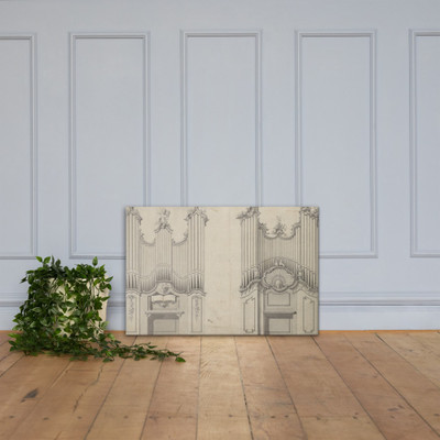 Chamber Organs, from Chippendale Drawings, Vol. II - Thomas Chippendale - 1760 - Canvas Museum quality 7748434