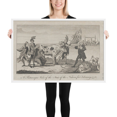 A Picturesque View of the State of the Nation for February 1778 - Anonymous, British, 18th century - March 1, 1778 - Matte Paper Framed Poster Museum quality 7740452