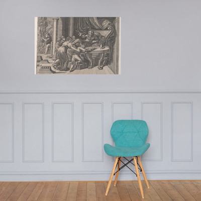 Isaac Blessing Jacob - Agostino Veneziano (Agostino dei Musi) - 1524 - Photo Paper Poster Museum quality 7745148