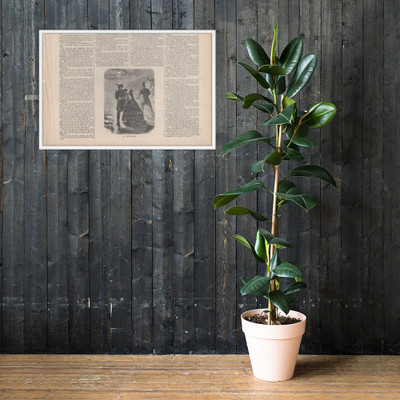 On the Beach (The Mistress of the Parsonage, in Harper's Weekly) - Winslow Homer - March 10, 1860 - Matte Paper Framed Poster Museum quality 7723739