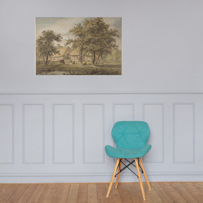 Landscape with a Farmhouse - Adrianus de Visser - 1757–1837 - Paper Poster Museum quality 7741140