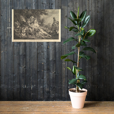 Vertumnus and Pomona - Augustin de Saint-Aubin - 1765 - Paper Poster Museum quality 7737809