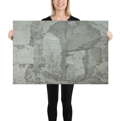 View of the Colosseum - Joseph Marie Vien - ca. 1744–50 - Canvas Museum quality 7739158