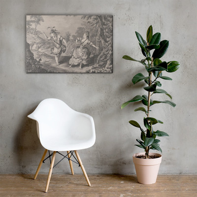 Pas de Deux, Tiré du Second Acte de l'Opera de Sylvie: Exécuté par Mr. Dauberval & Mlle. Allard - Jean-Baptiste Tilliard - ca. 1767 - Canvas Museum quality 7739445