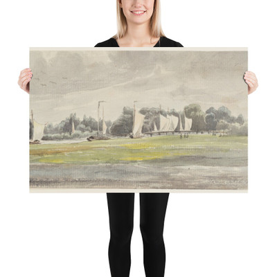 A Sailing Regatta near Berlin - Franz Ludwig Catel - 1841 - Paper Poster Museum quality 7747012