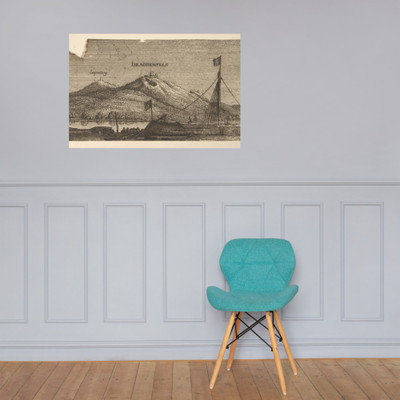 Drachenfels and Lowenburg - Wenceslaus Hollar - 1652–77 - Paper Poster Museum quality 7740060