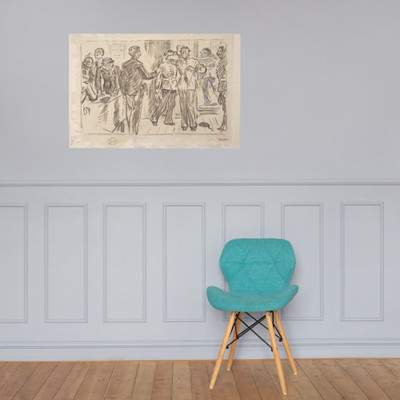 "The Soldier's Tear"–Old Song - Charles Samuel Keene - ca. 1879 - Paper Poster Museum quality 7742984