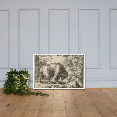 Renard Promises the Bear to Take Him to a Place Where He Will Find Honey from Hendrick van Alcmar's Renard The Fox - Allart van Everdingen - 1650–75 - Matte Paper Framed Poster Museum quality 7741342