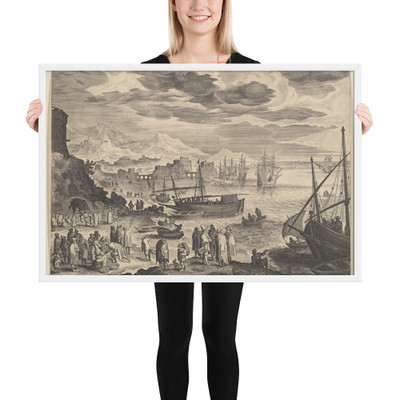 Harbor Scene - Aegidius Sadeler II - Photo Paper Framed Poster Museum quality 7723415