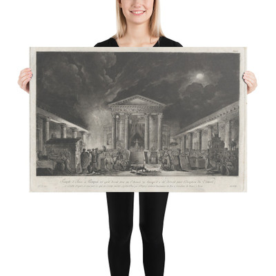 Temple of Isis at Pompeii (illustration to "Voyage pittoresque de Naples et de Sicile") - Edouard Gautier-Dagoty - ca. 1781 - Photo Paper Poster Museum quality 7739484